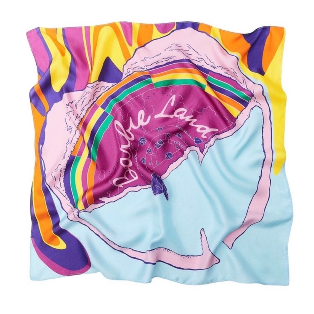 Zara Barbie The Movie Silk Print Scarf